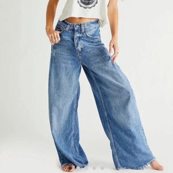 We The Free Denim - We The Free Old West Slouchy High Rise Wide Leg Jeans (StyleOB1280913) Sz 29